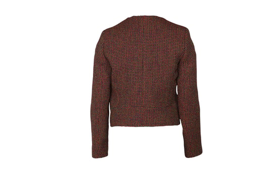 Sandro Paris Tweed-Blazer- und Rock-Set aus roter Baumwolle - Image 2