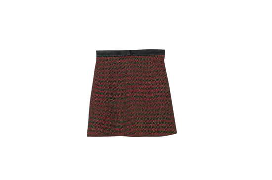 Sandro Paris Tweed-Blazer- und Rock-Set aus roter Baumwolle - Image 3