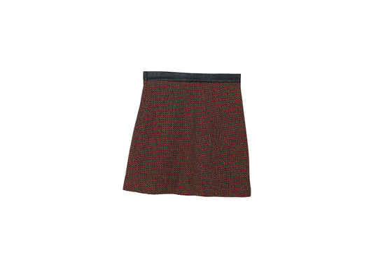 Sandro Paris Tweed-Blazer- und Rock-Set aus roter Baumwolle - Image 4