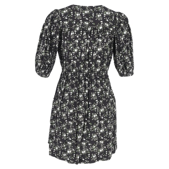 Ganni Minikleid aus bedrucktem Crêpe in Grün - Image 3