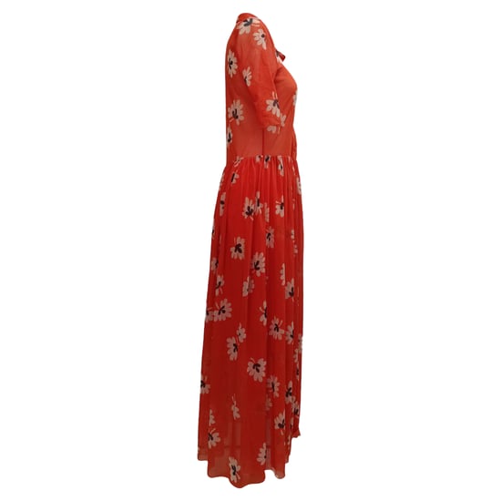 Ganni Tilden Mesh-Kleid aus rotem Polyamid - Image 2