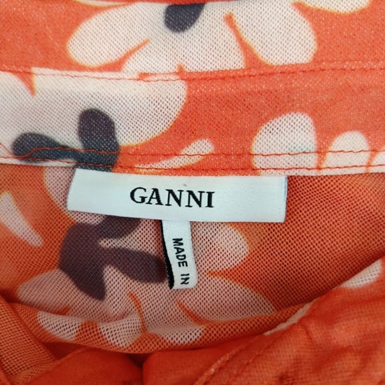 Ganni Tilden Mesh-Kleid aus rotem Polyamid - Image 4