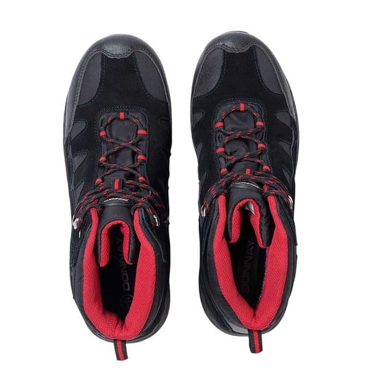 Donnay - Wanderstiefel für Herren, Wildleder, Wasserfest (Schwarz/Rot) - Image 3