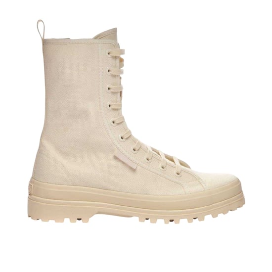 Superga - "2341 Alpina" Stiefel für Damen, Canvas, Plattform-Absatz (Rau Beige) - Image 1