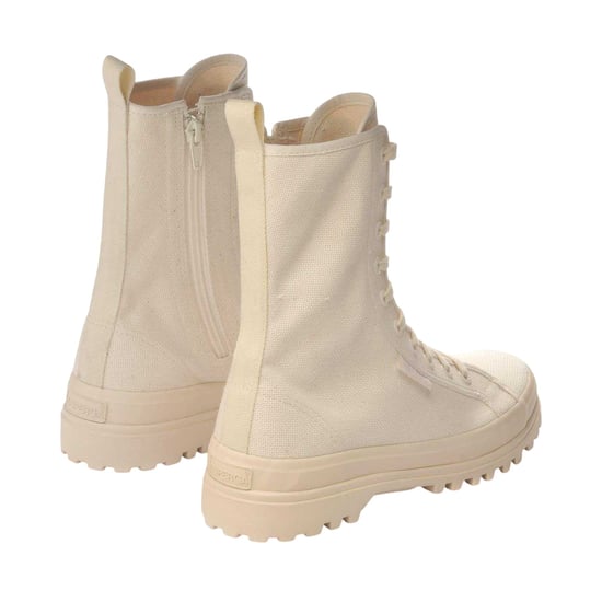 Superga - "2341 Alpina" Stiefel für Damen, Canvas, Plattform-Absatz (Rau Beige) - Image 2