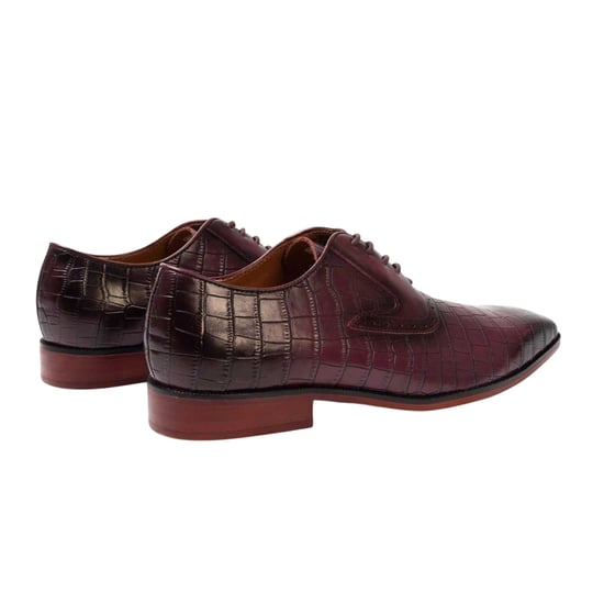 Giorgio - Krokodil Oxford-Schuhe für Herren, Vollnarbenleder (Weinrot) - Image 2