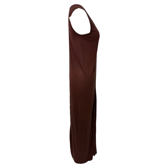 Rick Owens Maxikleid mit V-Ausschnitt aus brauner Viskose - Image 2