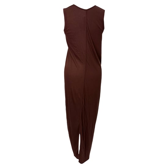 Rick Owens Maxikleid mit V-Ausschnitt aus brauner Viskose - Image 3