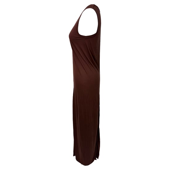 Rick Owens Maxikleid mit V-Ausschnitt aus brauner Viskose - Image 4
