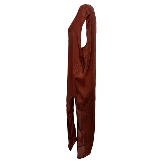 Rick Owens Arrowhead Maxikleid in Braun Cupro - Image 2