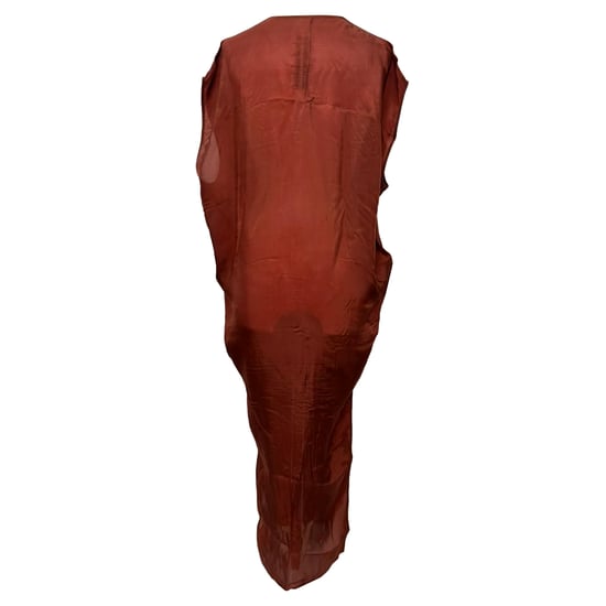 Rick Owens Arrowhead Maxikleid in Braun Cupro - Image 3