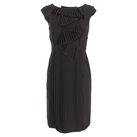 Max Mara Midikleid mit Faltenakzenten aus braunem Triacetat - Image 1