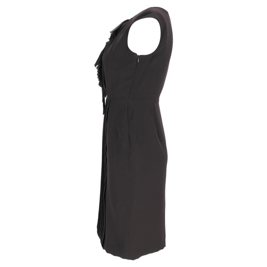 Max Mara Midikleid mit Faltenakzenten aus braunem Triacetat - Image 2