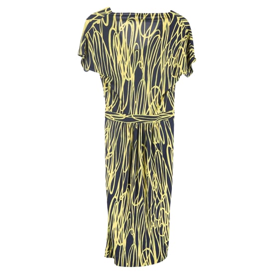 Moschino Cheap & Chic bedrucktes Kleid aus marineblauer Seide - Image 2