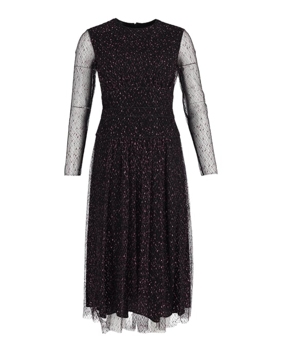Escada Midikleid mit transparenten Ärmeln aus schwarzem Polyester - Image 1