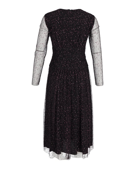 Escada Midikleid mit transparenten Ärmeln aus schwarzem Polyester - Image 2