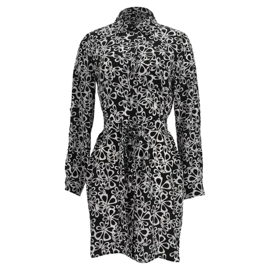 Diane Von Furstenberg Bedrucktes Mini-Hemdkleid aus schwarzer Seide - Image 1