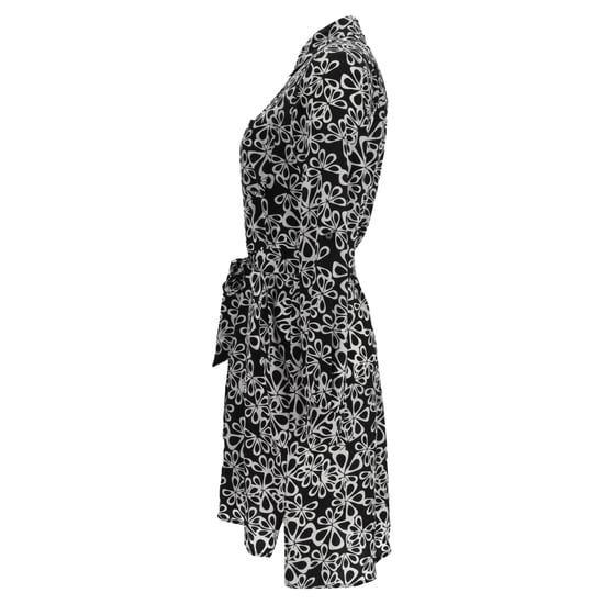 Diane Von Furstenberg Bedrucktes Mini-Hemdkleid aus schwarzer Seide - Image 2