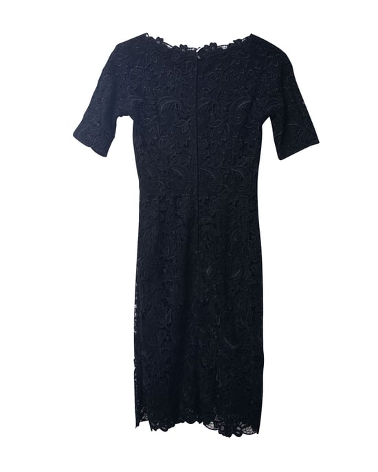 Dolce & Gabbana – Spitzenkleid mit eckigem Ausschnitt aus schwarzer Viskose - Image 5