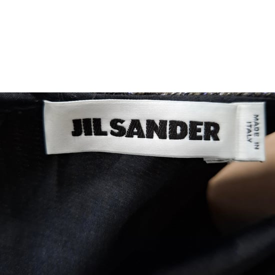 Jil Sander Midikleid mit Rundhalsausschnitt aus metallisch-grauem Polyester - Image 3