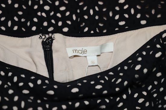Maje Minikleid mit Lochstickerei aus schwarzer Baumwolle - Image 2