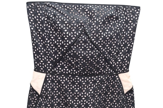 Maje Minikleid mit Lochstickerei aus schwarzer Baumwolle - Image 3