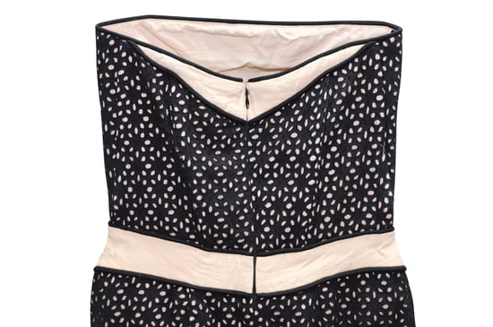 Maje Minikleid mit Lochstickerei aus schwarzer Baumwolle - Image 6