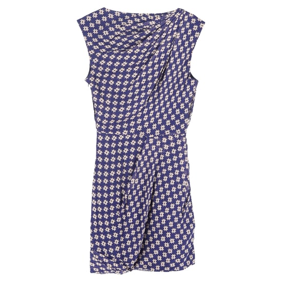 Diane von Furstenberg Francia Kleid mit Sternenmuster und Raffungen aus marineblauer Seide - Image 2
