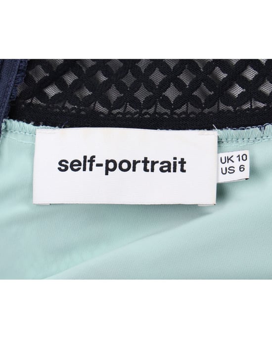 Ärmelloses Rüschenkleid von Self-Portrait aus blauem Polyester - Image 5
