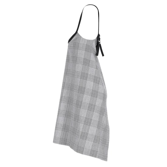 Maje Minikleid mit Karomuster und gekreuzten Trägern aus grauem Polyester - Image 2