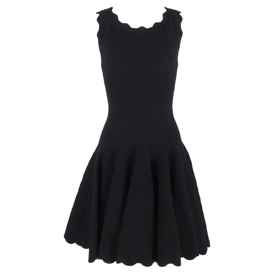 Alaïa Minikleid mit Muschelsaum aus schwarzer Wolle - Image 1