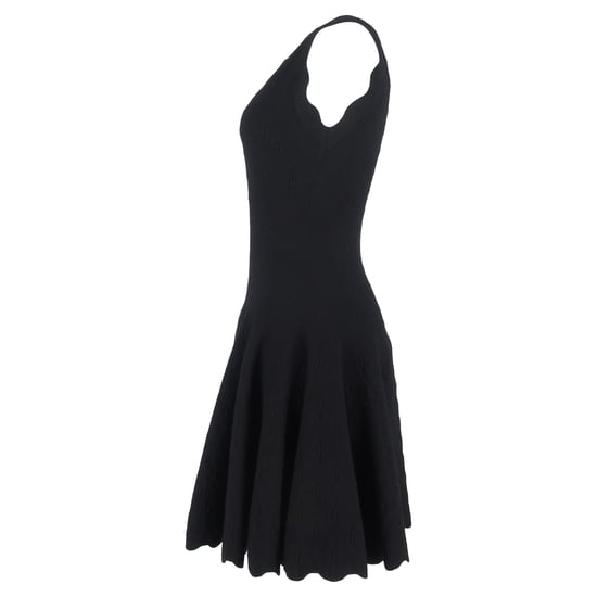 Alaïa Minikleid mit Muschelsaum aus schwarzer Wolle - Image 2
