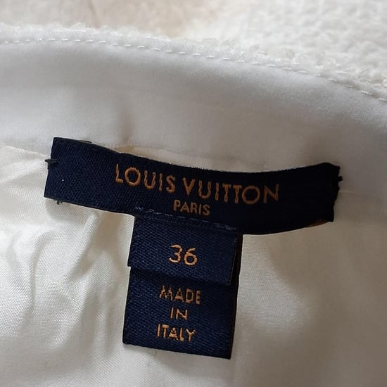 Louis Vuitton Pre-owned Minikleid aus Baumwolle mit Perlen-, Nieten- und Kettenverzierung - Ecru - Image 3
