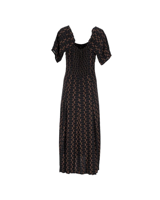 Reformation bedrucktes Midikleid aus schwarzer Viskose - Image 3