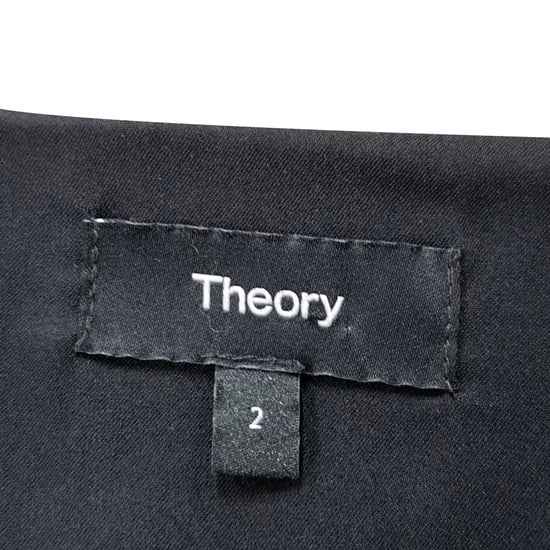 Theory Crêpe-Minikleid aus schwarzem Polyester - Image 3