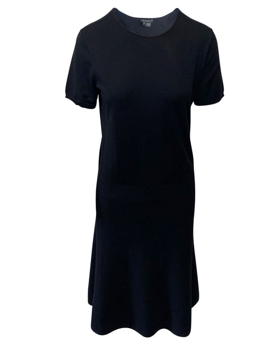 Theory Pre-owned T-Shirt-Midi-Kleid aus Wolle - Schwarz - Image 2