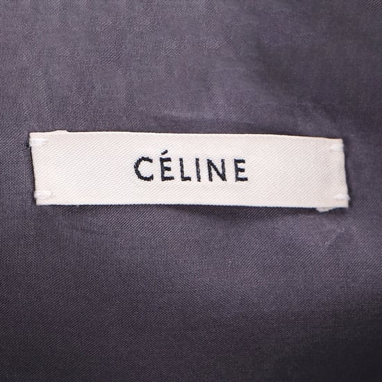 Celine – Midikleid mit Gürtel und V-Ausschnitt und Taschen aus grauer Baumwolle - Image 4