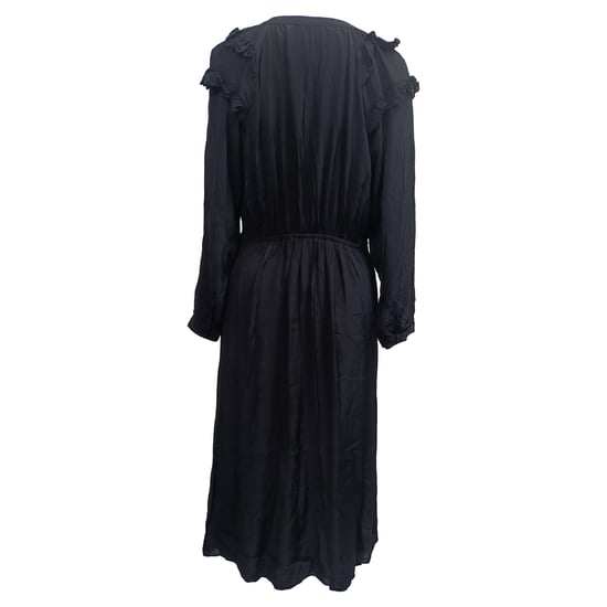 Ba&Sh Ulla Midikleid mit V-Ausschnitt aus schwarzer Viskose - Image 3