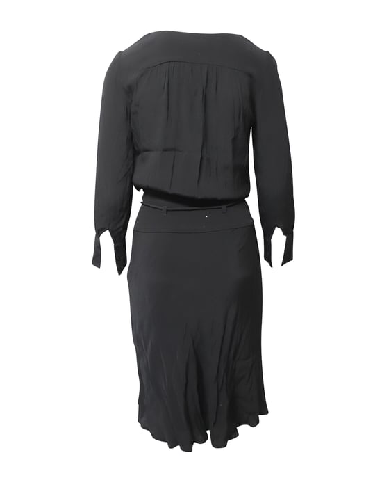 Ba&sh Langarm-Midikleid aus schwarzer Viskose - Image 2