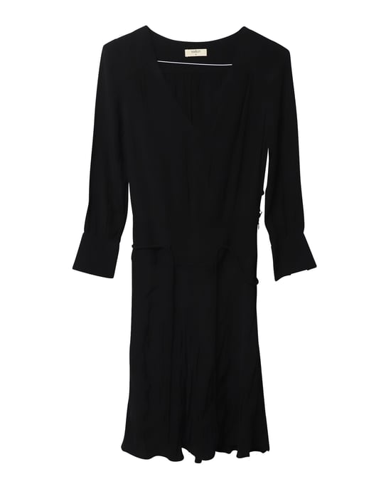 Ba&sh Langarm-Midikleid aus schwarzer Viskose - Image 5