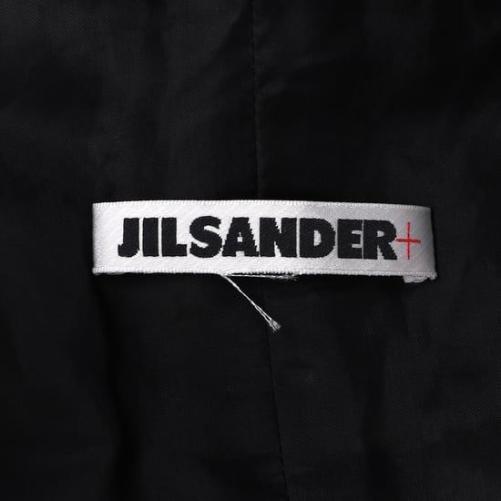 Jil Sander einreihiger Midi-Mantel aus schwarzer Wolle - Image 4