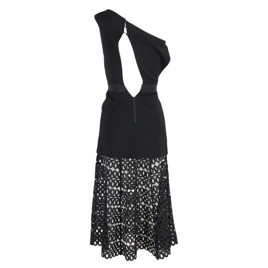 Schwarzes Midikleid mit Spitzendetails von Self-Portrait aus Polyester - Image 3