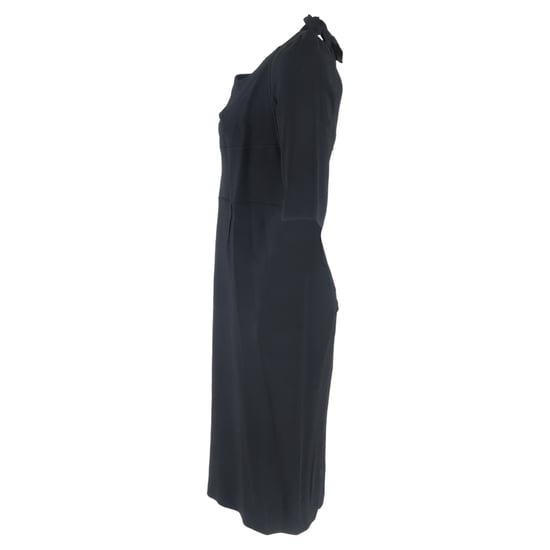 Roland Mouret Midikleid mit Einsätzen und Bindedetails aus schwarzer Viskose - Image 2