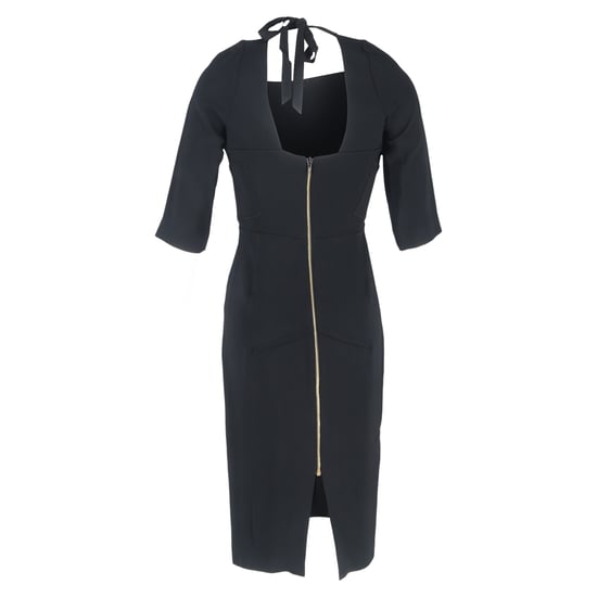 Roland Mouret Midikleid mit Einsätzen und Bindedetails aus schwarzer Viskose - Image 3