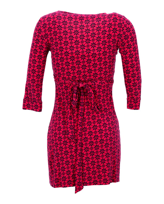 Diane Von Furstenberg Bedrucktes Wickelkleid aus roter Baumwolle - Image 3