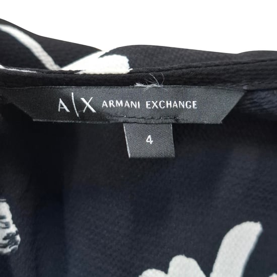 Armani Exchange Midikleid mit Blumenmuster aus schwarzem Polyester - Image 3