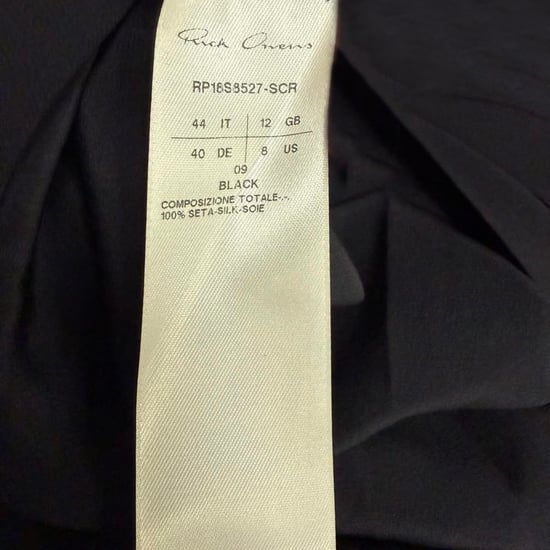 Rick Owens Midikleid mit Wasserfallausschnitt aus schwarzer Seide - Image 5