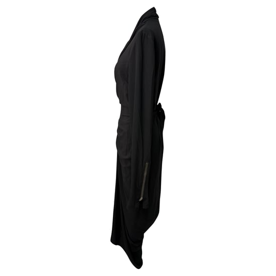 Rick Owens Cocoon Midikleid aus schwarzem Acetat - Image 2