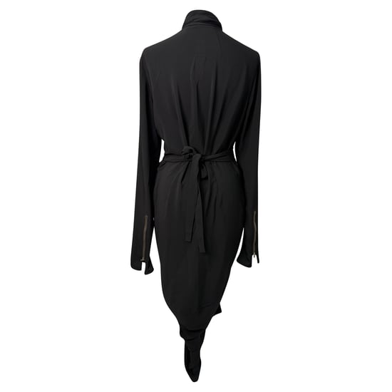 Rick Owens Cocoon Midikleid aus schwarzem Acetat - Image 3