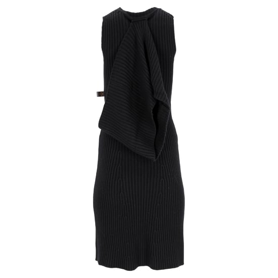 Louis Vuitton – Ärmelloses Midikleid aus schwarzer Wolle - Image 3